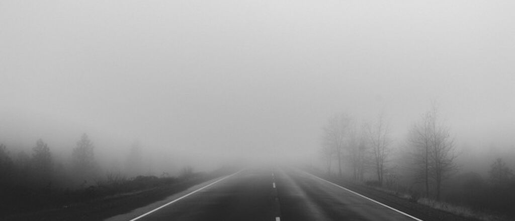 Road fog foggy mist