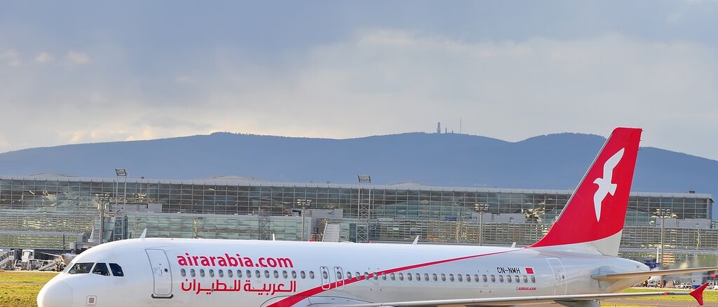 Airplane of AIR ARABIA in the Frankfurt airport